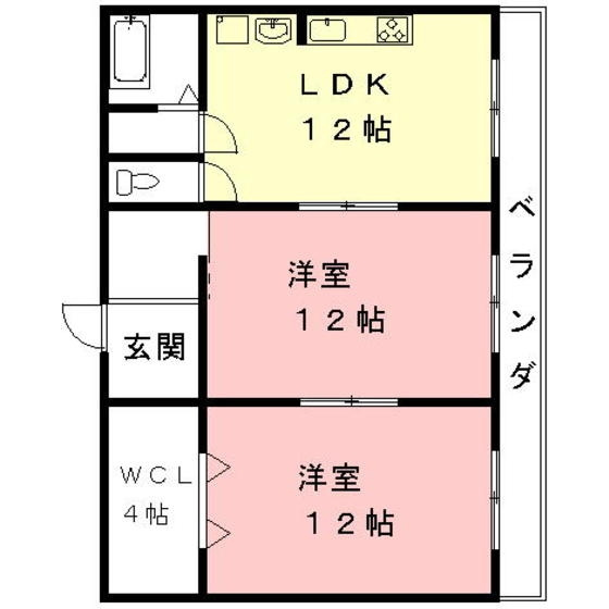 コーポＧＦＫの間取り
