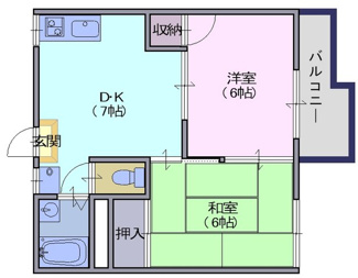 【間取り】 | 乙木ハイツC