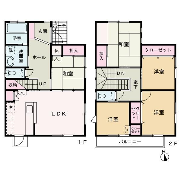 和歌山市栄谷　中古戸建の間取り