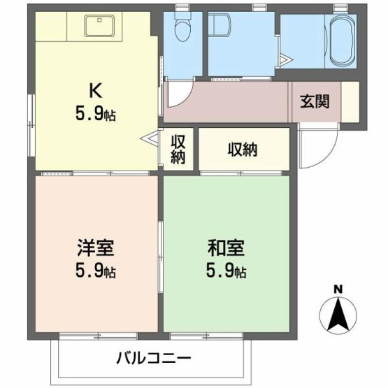 【間取り】 | テンダーヴィラ　Ｂ棟