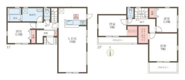 リーブルガーデン平松 １号棟 ／新築一戸建の間取り