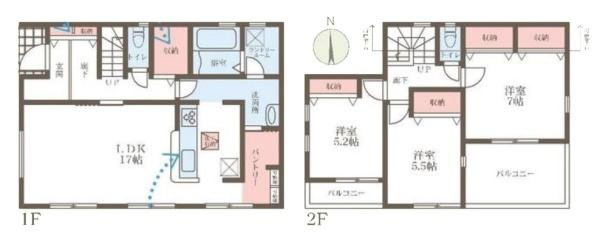 リーブルガーデン平松 ３号棟 ／新築一戸建の間取り