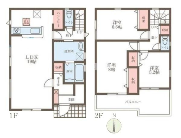 リーブルガーデン平松 ６号棟 ／新築一戸建の間取り