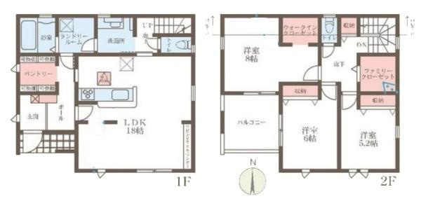 リーブルガーデン平松 ７号棟 ／新築一戸建の間取り