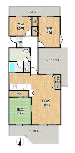 馬見第一住宅 １６号棟の間取り