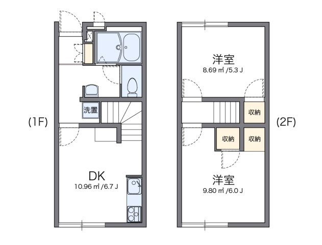 レオパレス室積Ⅱの間取り