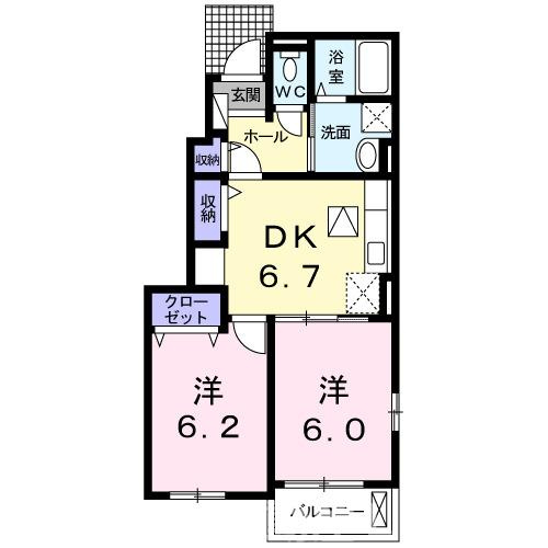 コローレⅠの間取り