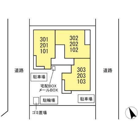 サニーサイド箱崎の区画図
