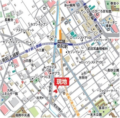 エスティメゾン薬院の地図|地図
