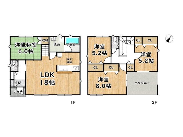 姫路市広畑区蒲田第12/新築戸建の間取り