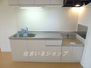 エテルノガーデン亀山のキッチン|浄水器一体型シャワー水栓・窓あり