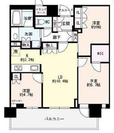 ジオタワー宝塚 グランレジスの間取り