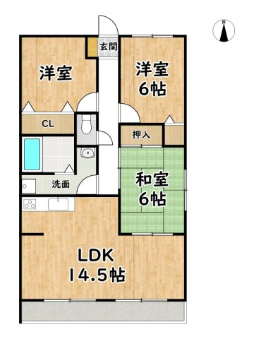 朝日プラザ南今宿の間取り
