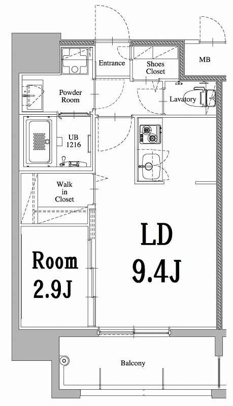 エンクレスト天神LARKの間取り