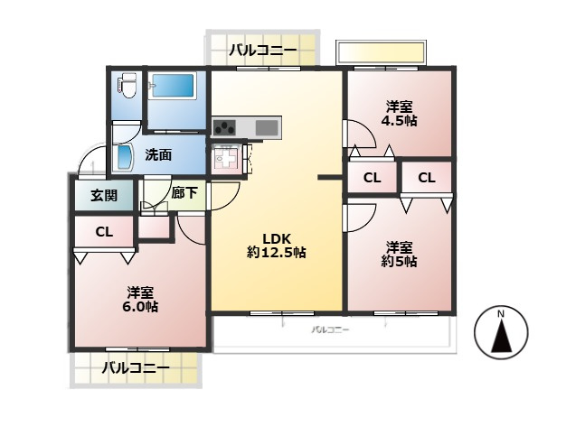 【間取り】 | 野間台住宅9棟