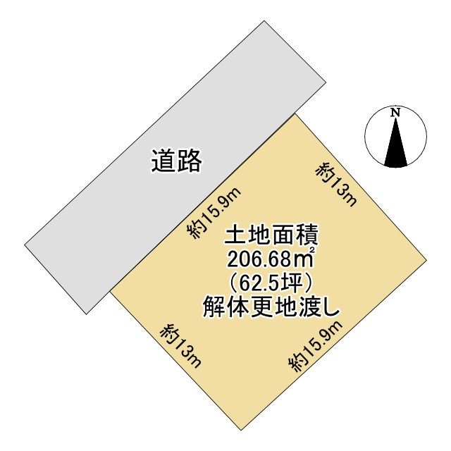 松阪市山室町 売土地の土地図