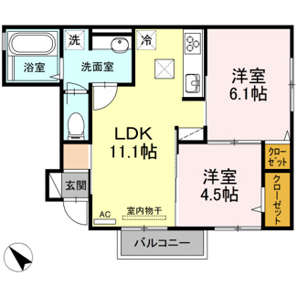 【間取り】 | アーデル多治米 | 2LDK