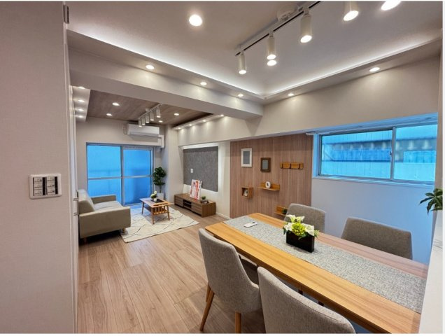 ★仲介手数料無料★ジョイフル門前仲町第一（新規内装リノベーション済み・即入居可能）の居間・リビング