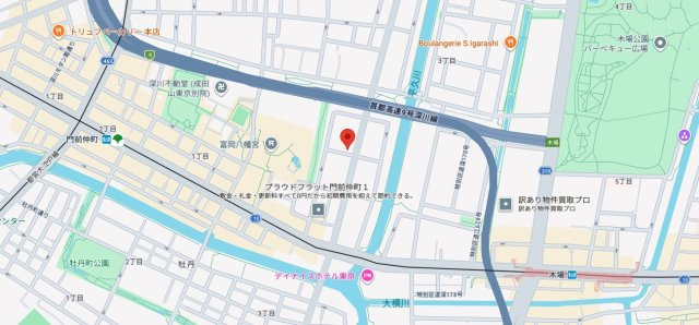 ★仲介手数料無料★ジョイフル門前仲町第一（新規内装リノベーション済み・即入居可能）の地図