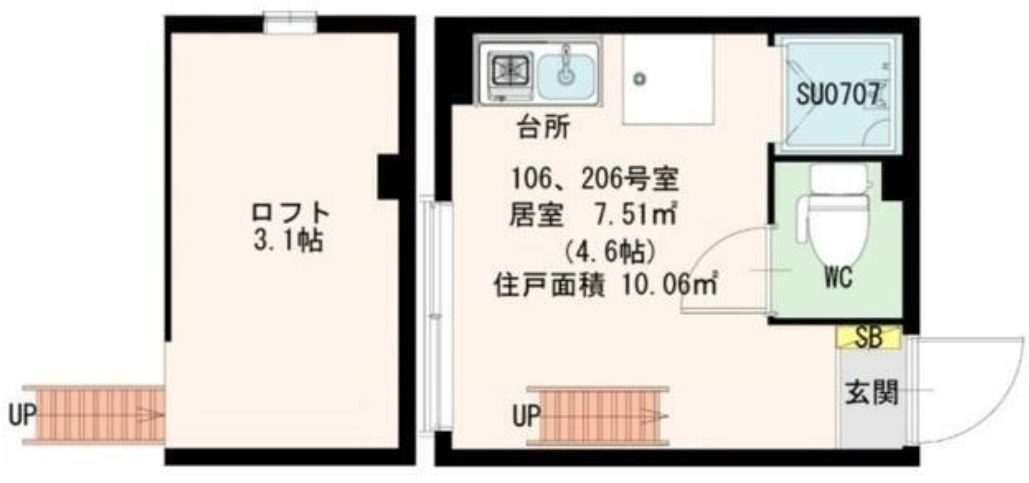 stage中野Ⅱの間取り|使用目的色々♪ロフト付です★