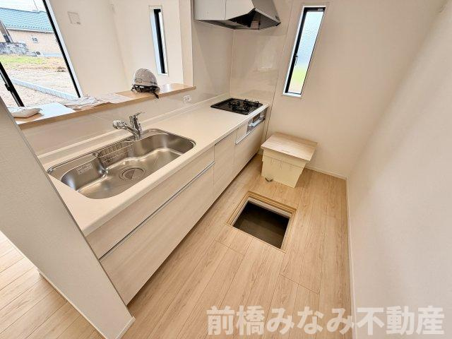 【新築】前橋市堀之下町第1　２号棟(全４棟)　クレイドルガーデン　新築建売分譲のキッチン|キッチンでお料理をお楽しみください