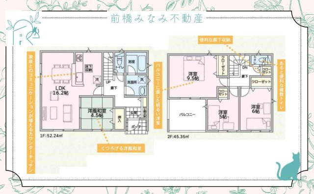 【新築】前橋市堀之下町第1　３号棟(全４棟)　クレイドルガーデン　新築建売分譲の間取り