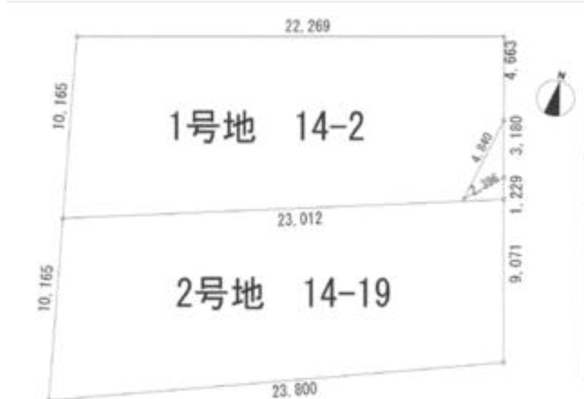 半田市南大矢知町２丁目　売り土地【2号地】の土地図