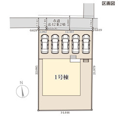 石岡市府中2期　新築戸建の区画図