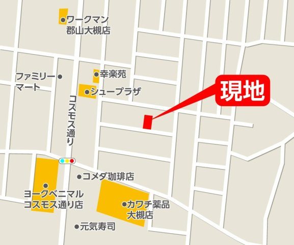 郡山市静町第７　　　  1号棟　　　　大成小学校、郡山第7中学区　の地図