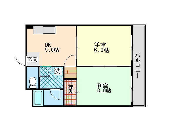 六甲スカイハイツの間取り
