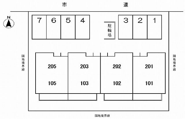 アルカンシエルの駐車場