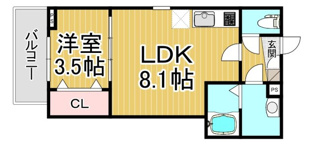 ジーメゾン立花レヴリアの間取り