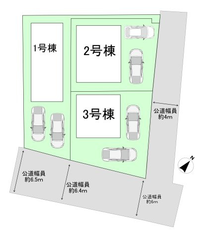 三木市緑が丘町本町第2－2号棟の区画図