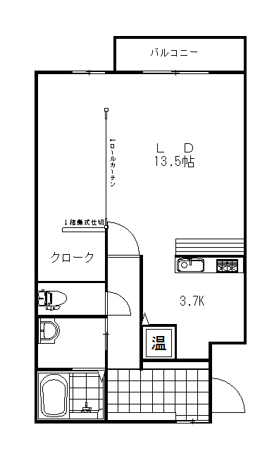 アビタパークサイド昭和中央の間取り