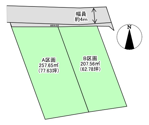 泉区上谷刈5丁目 土地の区画図