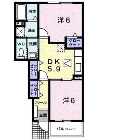 プラシード五番館の間取り