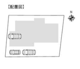 長野市 川中島町四ツ屋　中古戸建の区画図|敷地内にカースペースも確保しています。