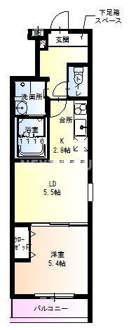 フジパレス遠里小野Ⅵ番館の間取り