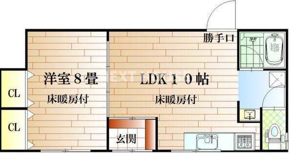 万代北村マンションの間取り