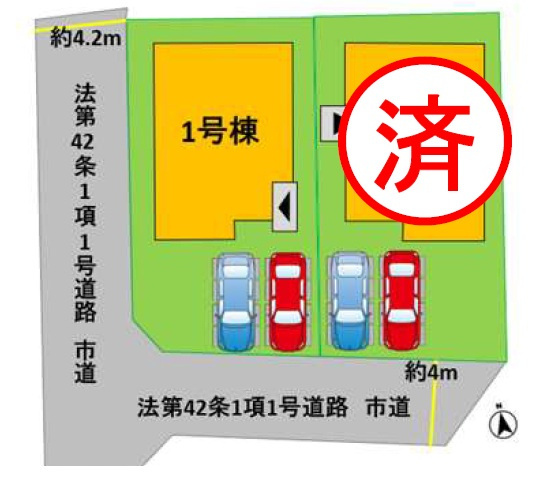 よかタウン／西区谷尾崎町1期／1号棟の区画図