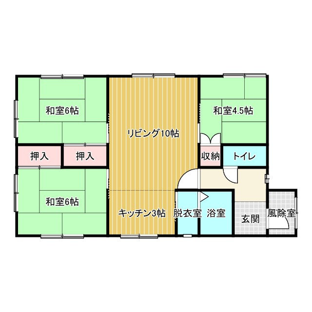 網走市駒場南4丁目2-18中古住宅の間取り