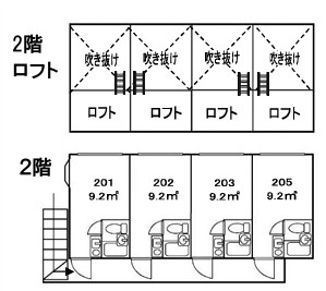 練馬区富士見台２丁目の一棟アパートの間取り