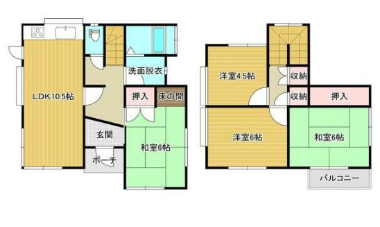 太子東南戸建の間取り