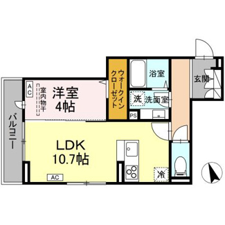 【間取り】 | フレッチェ・ボスコⅧ（8） | 1LDK