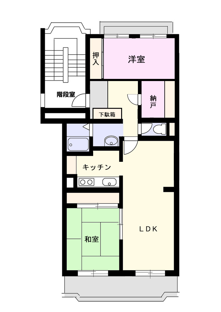 ユーカリ五番町ハイツの間取り