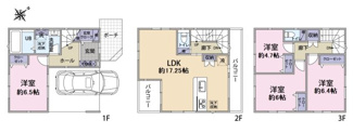 【間取り】 | 大芝一丁目　戸建 | 4LDK　広々とした間取りで収納も充実