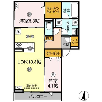 【間取り】 | D-residence南蔵王町１丁目　W