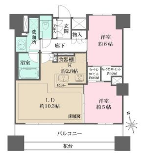 台東区東上野５丁目の賃貸マンションの間取り