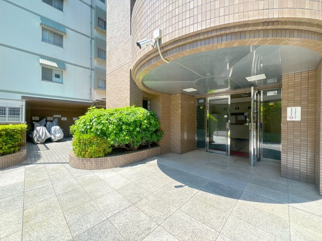 【エントランス】 | サーパス大博通り☆仲介手数料無料☆ | 築年数を感じさせない美しさは、丁寧な維持管理の証。ゲストを招待したくなるような端正な佇まいが魅力です。ぜひ現地で、その管理の質の良さを実感してください。