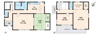 【間取り】 | さいたま市西区水判土　中古戸建 | ◆各居室6帖以上のゆとりある間取り